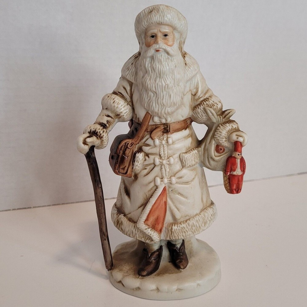 Vintage Enesco St. Nicholas Circa 1890 Ceramic Santa Figurine Ltd Edition 1987